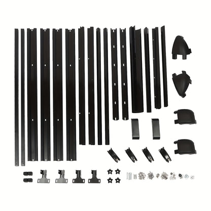 Dakkofferrek – Dakkofferdrager – Dakdrager – Bagagerek – Autodrager – Zwart – Aluminium & Staal – Verstelbaar 100-135 cm – Max. 150 kg