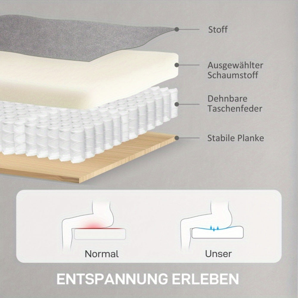 Loungechair – Relaxfauteuil – Verstelbare Fauteuil – Schommelstoel – Tuinstoel – Grijs – Verstelbare Rugleuning – Geruisloze Kantelfunctie