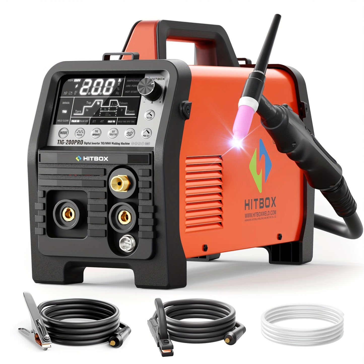 TIG Lasapparaat – Lasmachine – Mig Lasser – MMA Lasser – Multi-Process Lasser – 6-in-1 Compact Model – 200A Krachtig – HF Start Met Koude Lasfunctie