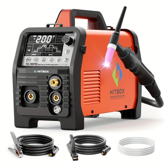 TIG Lasapparaat – Lasmachine – Mig Lasser – MMA Lasser – Multi-Process Lasser – 6-in-1 Compact Model – 200A Krachtig – HF Start Met Koude Lasfunctie