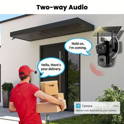 Draadloze Beveiligingscamera Set – Buiten Camera – Wifi Camera – Surveillance Camera – IP Camera – 2K HD Dual Lens – Automatische Bewegingsdetectie & Kleurennachtzicht