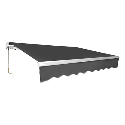 Uitvalscherm Balkonzonwering – Zonnescherm Terrasdoek – Slingerzonnescherm – Uitvalscherm Veranda – Beige Kleur – Aluminium Frame – 300x250 cm – UV-Bescherming
