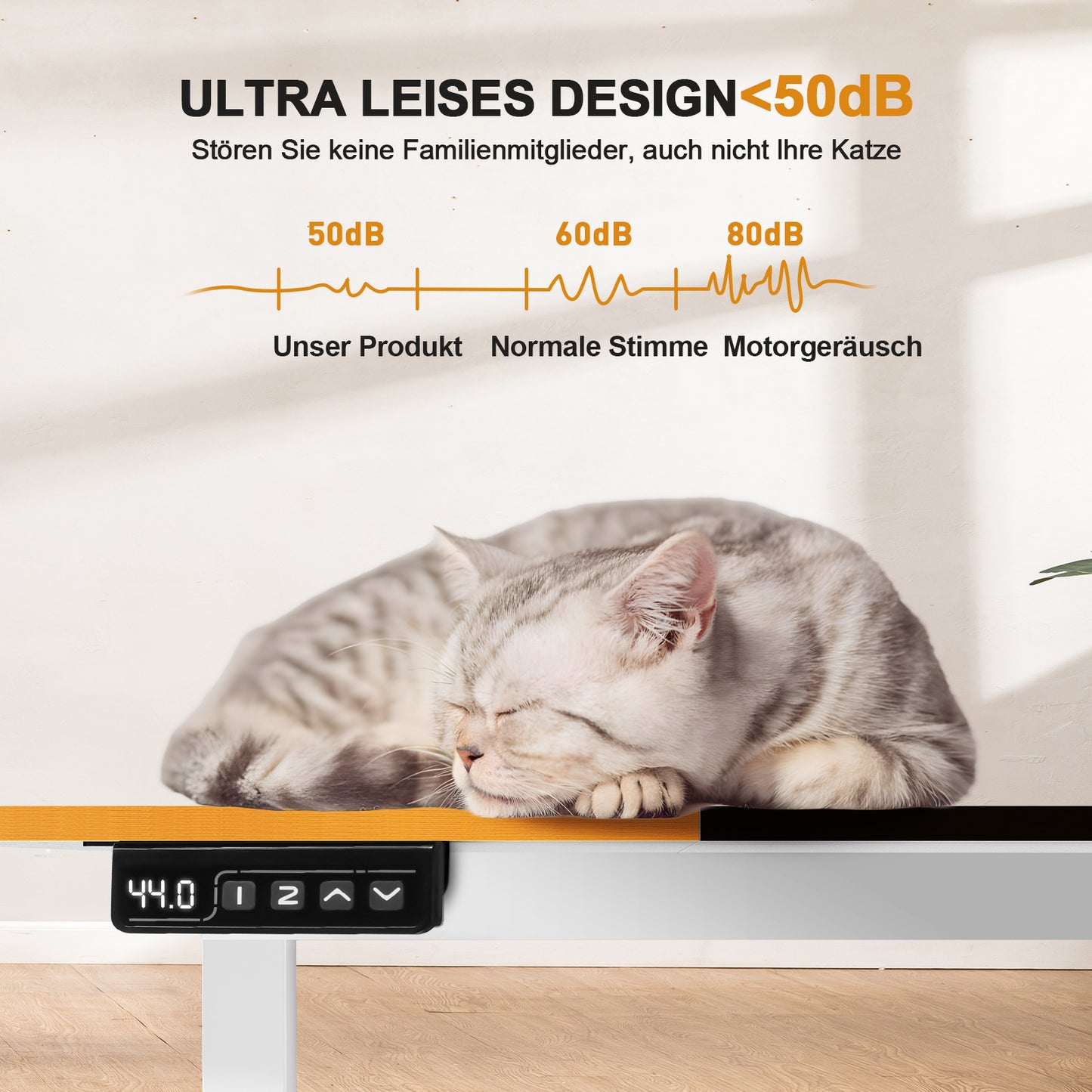 Verstelbaar Bureau – Elektrisch Zit Sta Bureau – In hoogte verstelbaar bureau – Stoer bureau – Thuiswerk bureau – Extra Groot Werkblad 140x60 cm – Met Touchscreen Bediening en Kabelgoot