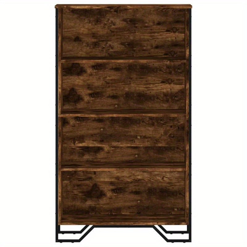 Bookshelf 80X31X137.5 Cm Made of Treated Wood in Smoked Oak Color. Vertical Shelves, Sturdy And Durable, Attractive, Ample Storage Space, Smooth Surface, Moisture-Resistant, Warp-Resistant, And Split-Resistant, Suitable for O