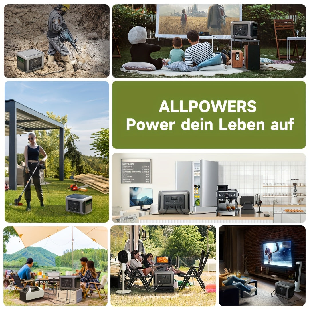 Powerstation – Mobiele Generator – Noodstroomvoorziening – Draagbare Accu – Zonnegenerator – 2016 Wh Capaciteit – Snelle Oplaadtijd 1,3 Uur