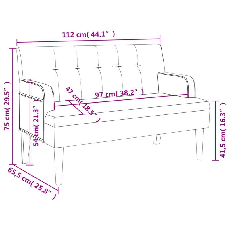Leisure Chair – Relaxstoel – Fauteuil – Zitting Met Rugleuning – Stoel Bruin – Stevig Hardhout – Kunstleer Bekleding – Comfortabele Rugleuning – Compacte Afmetingen 112x65,5x75 cm