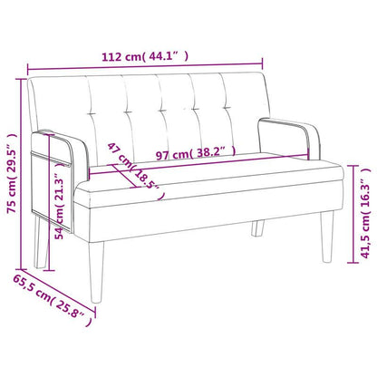 Leisure Chair – Relaxstoel – Fauteuil – Zitting Met Rugleuning – Stoel Bruin – Stevig Hardhout – Kunstleer Bekleding – Comfortabele Rugleuning – Compacte Afmetingen 112x65,5x75 cm