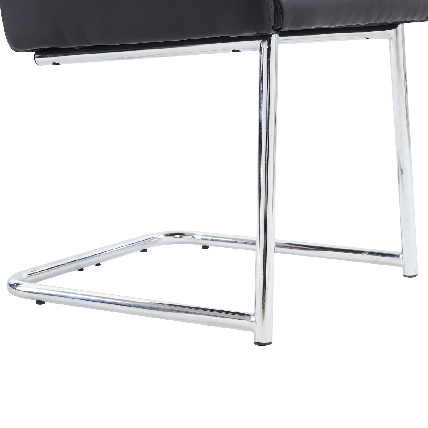 Two Piece Dining Chair, Vertical Stripe Design, Armchair with Serrated Metal Legs, Lounge Chair, Living Room Chair, Suitable for Bedroom, Study And Desk, Faux Leather, Black, Bedroom Seating, Study Chair, Sleek Lounge Chair,