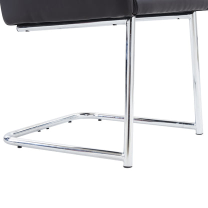 Two Piece Dining Chair, Vertical Stripe Design, Armchair with Serrated Metal Legs, Lounge Chair, Living Room Chair, Suitable for Bedroom, Study And Desk, Faux Leather, Black, Bedroom Seating, Study Chair, Sleek Lounge Chair,