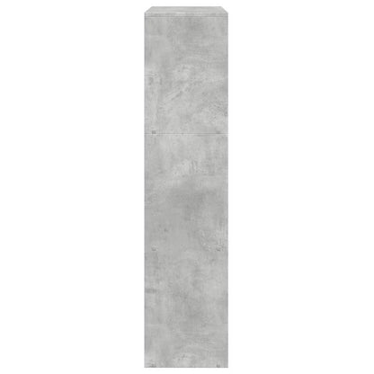 Roomdivider – Kamerscherm – Scheidingswand – Ruimteverdeler – Boekenkast – Betongrijs – 3 Niveaus – MDF en Hout