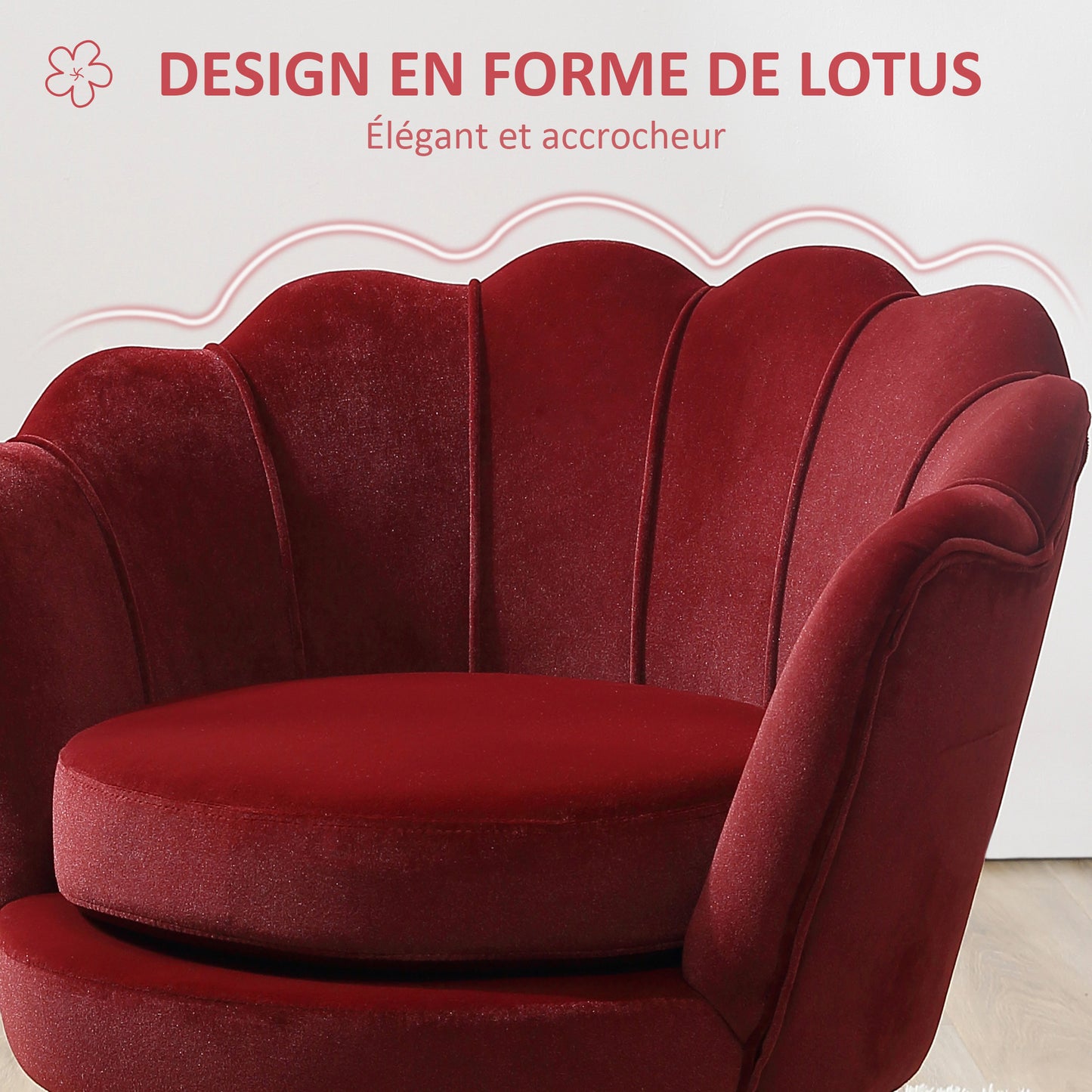 Velvet Stoel – Fauteuil – Kuipstoel – Eetkamerstoel – Armstoel – Fluwelen Bekleding – Gouden Metalen Poten – Compact 76x67x74 cm