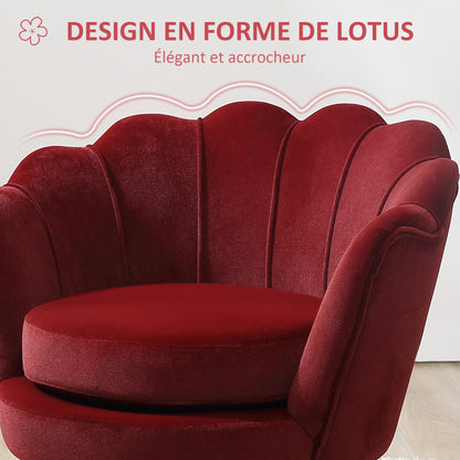 Velvet Stoel – Fauteuil – Kuipstoel – Eetkamerstoel – Armstoel – Fluwelen Bekleding – Gouden Metalen Poten – Compact 76x67x74 cm