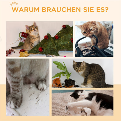 Krabpaal – Kattenboom – Kattenmeubel – Krabton – Kattenhuis – Sisal Touw – Loopwiel Met Rem – 91 cm Hoog – Khaki