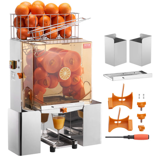 Sinaasappelpers – Citruspers – Fruitpers – Sapcentrifuge – Juicer – Roestvrijstaal – 120W Krachtige Motor – Automatische Schil- en Filterfunctie