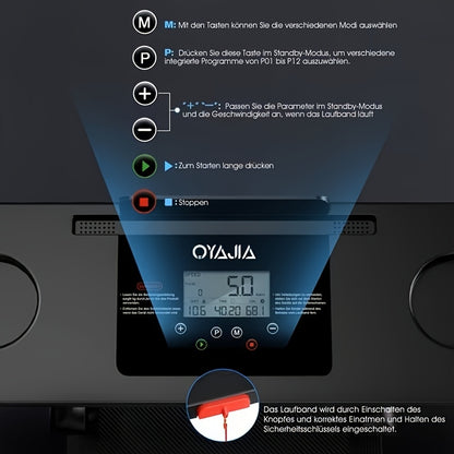 Loopband – Treadmill – Hardloopband – Loopmachine – Fitnessapparaat – Opvouwbaar Ontwerp – 12 Km/U Snelheid - QUORE