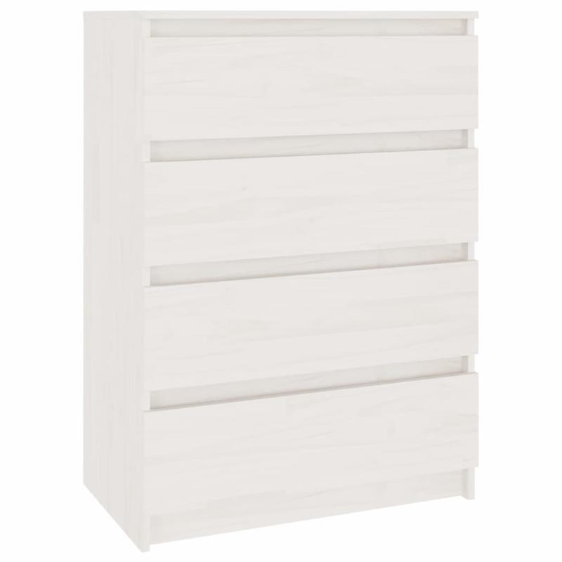 Set van 3 Witte Side Cabinets – Opbergkastjes – Display Cabinets – Kastjes – Multi-Pack Kastjes – Massief Grenenhout – Ruimtebesparend Ontwerp – Modern Strak Design