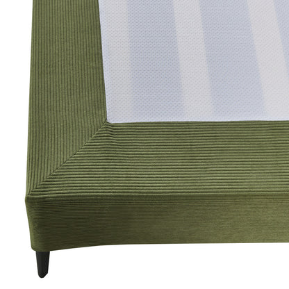 Gestoffeerd Tweepersoonsbed – Bedframe – Slaapbed – Lattenbodem – Tweepersoonsbed 140x200 cm – Afneembare Polyester Hoes – Stabiele Metaal Poten