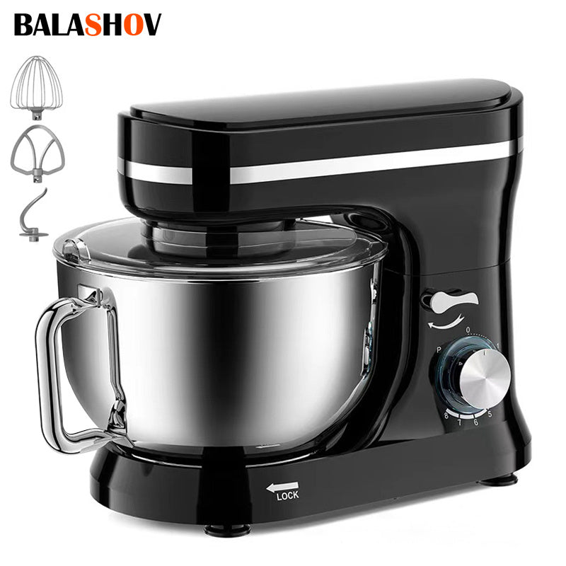 Elektrische Standmixer – Keukenmixer – Handmixer – Mixer Blender – Mixer Grinder – 4,2 Liter – 6 Snelheden Kippend Hoofd – Inclusief Deeghaak, Klopper & Menghaak – Zwart