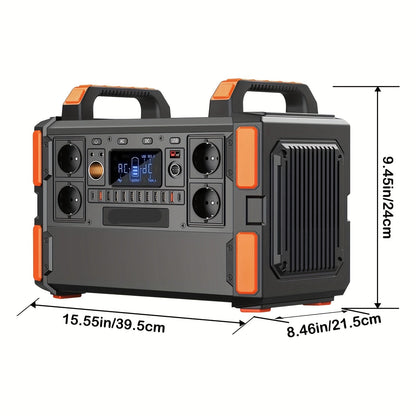 Draagbare Powerstation – Mobiele Energiebron – Stroomgenerator – Externe Accu – 1041,6 Wh Capaciteit – 2000 Watt Piekvermogen