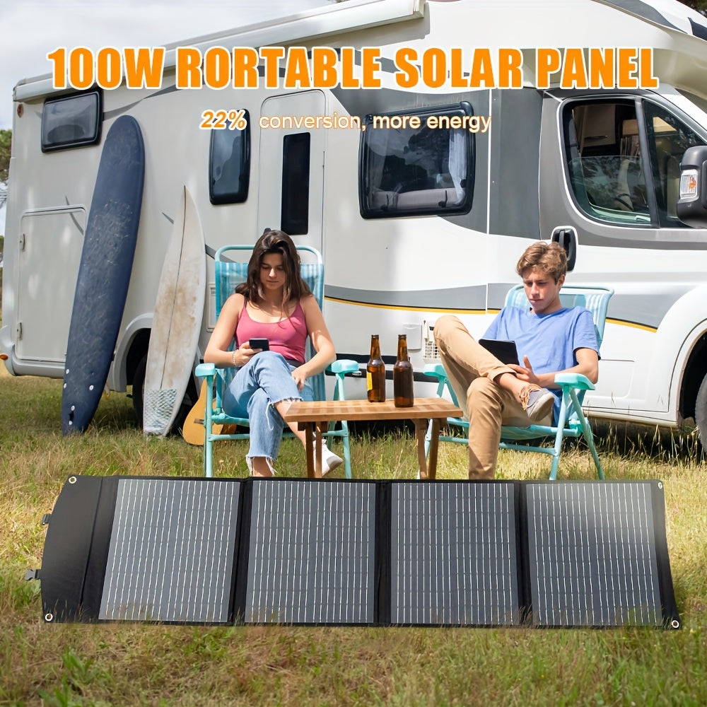 Opvouwbaar Monokristallijn Zonnepaneel – Draagbaar Zonnecelpaneel – Campingpaneel – USB Zonnepaneel – 150W Vermogen – Compact Lichtgewicht - QUORE