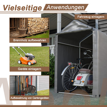 Fietsenberging – Fietsenstalling – Tuinberging – Bergtent – Fietsenopslag – 187x100x160 cm – Gegalvaniseerd Stalen Frame – Weerbestendige PE Hoezen