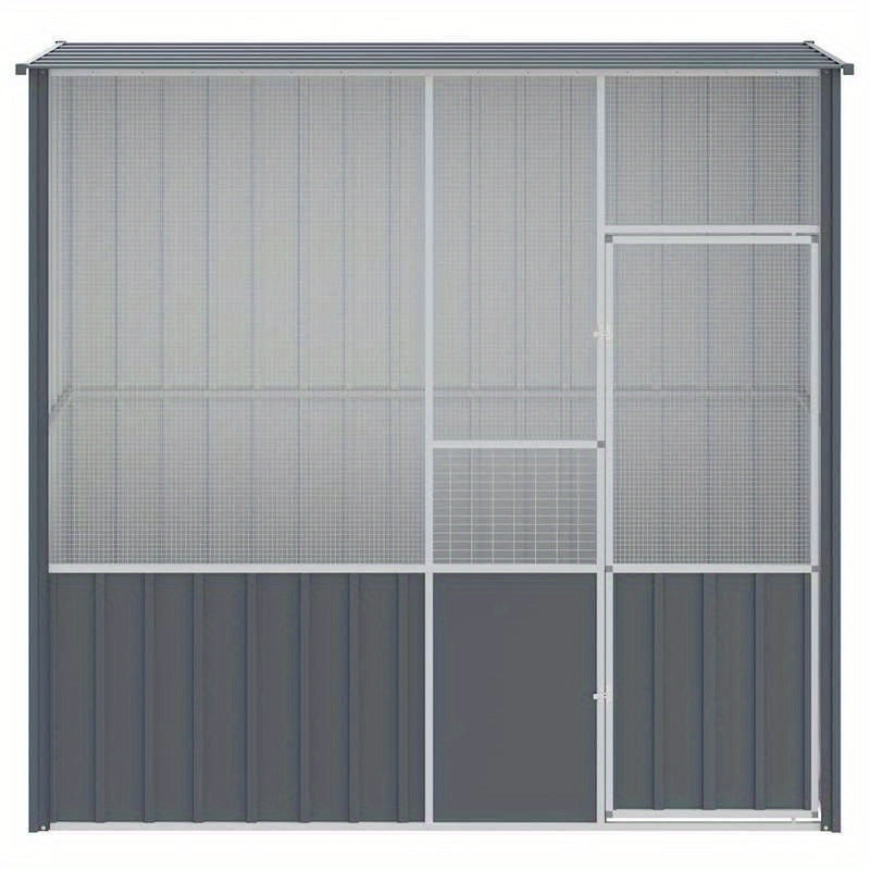 Aviary Anthracite 215X78X200 Cm Galvanized Steel