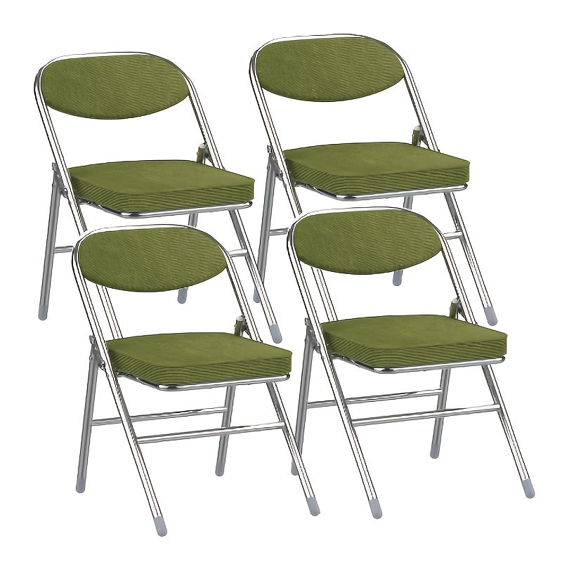 Corduroy Stoelen Set 4 – Eetkamerstoelen – Vergaderstoelen – Kantinestoelen – Evenementenstoelen – Comfortabel en Duurzaam – Stapelbaar en Direct Gebruiksklaar