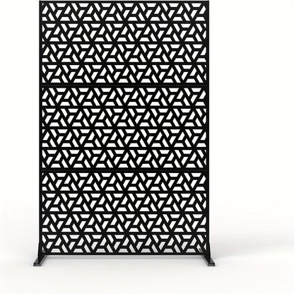 Metalen Privacy Scherm – Tuinscherm – Schutting – Balkonafscheiding – Terrasscherm – Zwart Onregelmatig – Weerbestendig Gegalvaniseerd Staal – 182,88x119,38 cm