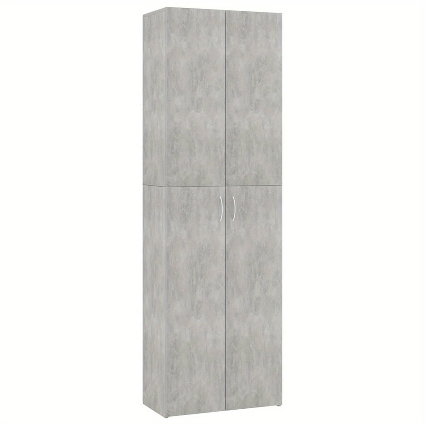 Kantoorkast – Opbergkast – Vitrinekast – Dressoir – Boekenkast – Hoekplanken – Beton Grijs – 60x32x190 cm – Gemaakt van Spaanplaat