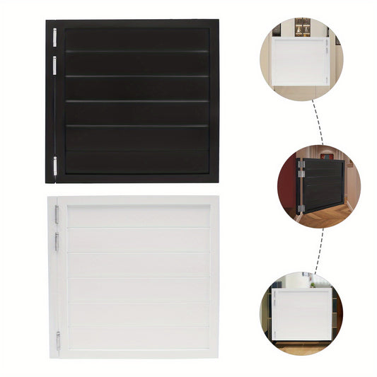 Saloondeur – Schommeldeur – Halve Deur – Café Deur – Scharnierende Deur – Massief Hout – 90x90 cm – 3 Veerscharnieren – Zwart – Modern Minimalistisch Design