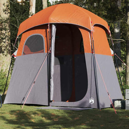 Douchetent – Kleedtent – Privacytent – Omkleedtent – Toilettent – Waterdicht Polyester – Lichtgewicht Glasfiber Frame – Grijs Oranje