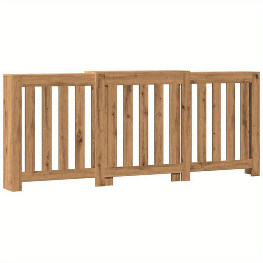 Radiatorombouw – Radiatorcover – Radiatorkast – Verwarming Ombouw – Radiatorscherm – Bruin Hout – Extra Bergruimte – Vloerstaand 205x21,5x83,5 cm