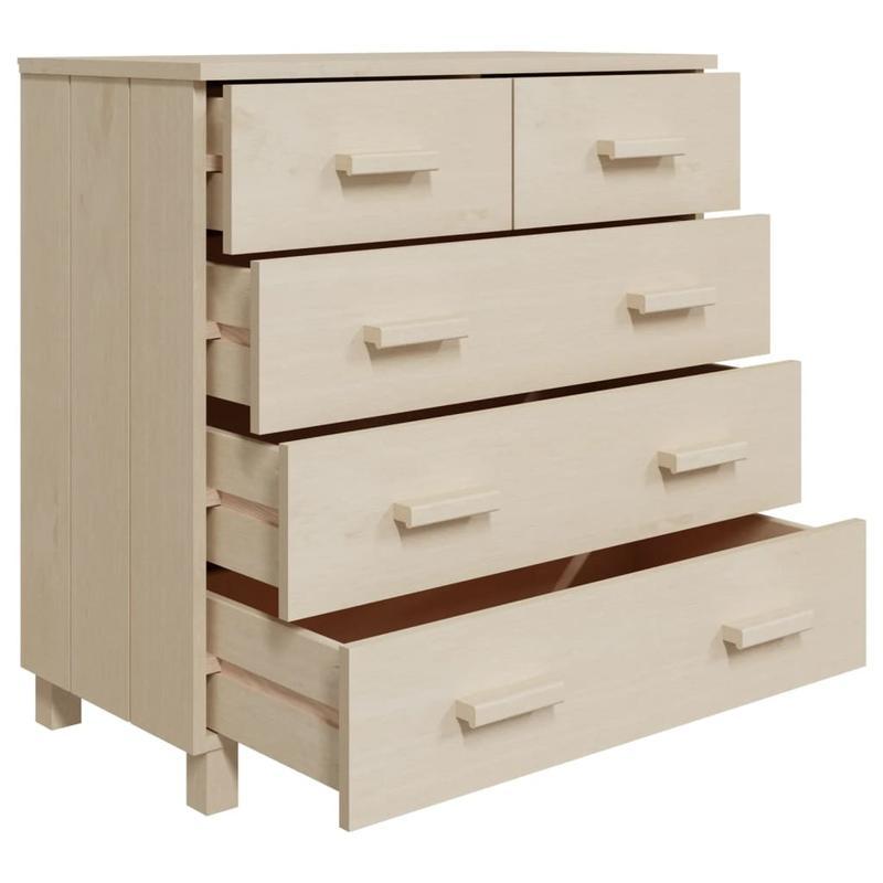Sideboard HAMAR 79x40x80cm solid pine wood honey brown