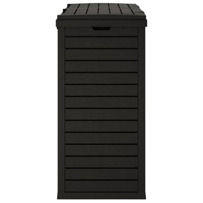 Buitenprullenbak – Tuinafvalbak – Afvalcontainer – Gft Bak – Recyclagebak – Zwart – Weerbestendig Polypropyleen – Ventilatie & Stabiele Poten – 78x41x86 cm