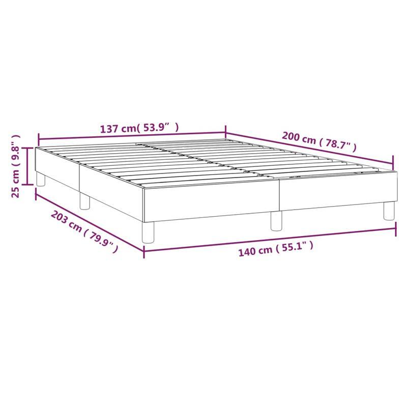Bed frame Black 140x200cm in Imitation leather Practical, removable, suitable for all seasons