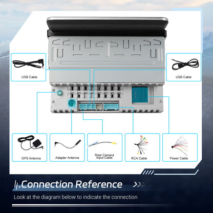 1 DIN Android Autoradio – Auto Multimedia Systeem – Inbouw Radio – Car Stereo – Navigatie Systeem – 7” HD IPS Touchscreen – Draadloze Connectiviteit & Achteruitrijcamera Ondersteuning