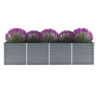 Verhoogd Plantenbed Tuin – Tuinbak Kweekbak Groei Bak Plantbak – Verhoogde Kweekbak – Metalen Plantenbak – Hoogte 77 cm – Gegalvaniseerd Staal – Groot 320x80 cm – Weerbestendig Buitengebruik