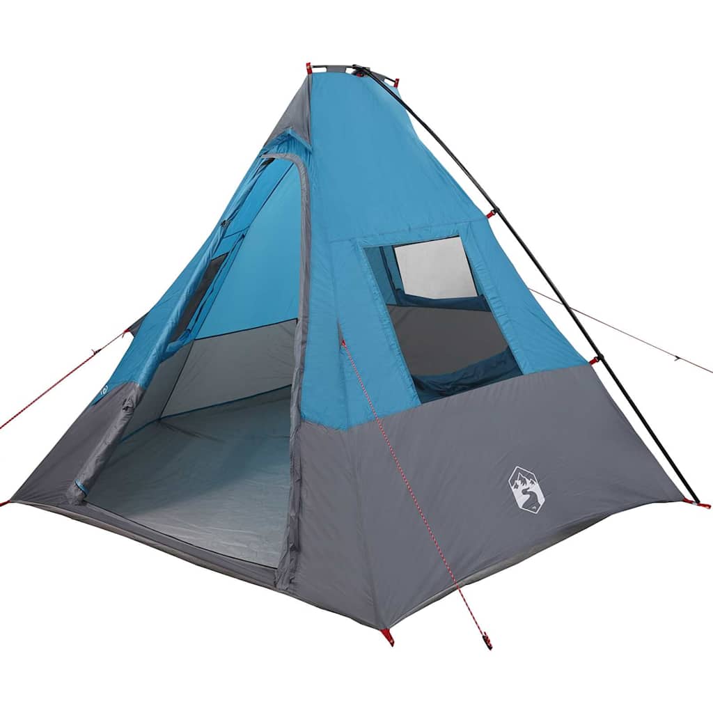 Tipi Tent – Camping Tent – Schuiltent – Pyramide Tent – Outdoor Tent Blauw – Waterbestendig Polyester – Handige Ritssluiting