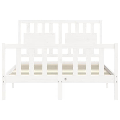 Bed Frame Without Mattress White 120x200cm Wood Solid pine Removable and durable