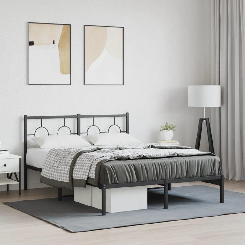 Bedframe Metaal Queen Size – Bedbodem Stalen Frame – Industrieel Bed – Slaapkamer Meubel – Minimalistisch Bed – Stevige Constructie – Zonder Matras