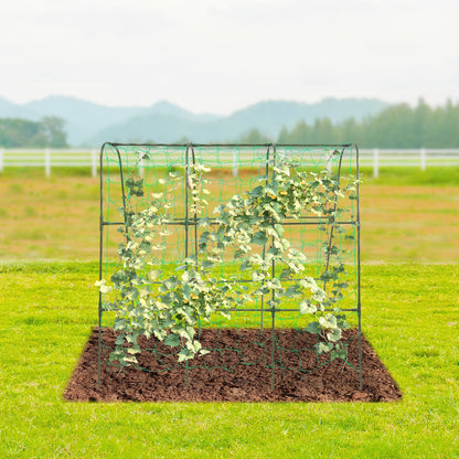 Tuinboog – Rozenboog – Klimboog – Plantenboog – Rankhulp – Stalen Klimtuinboog 120x120 cm – PE-Gecoate Buis – Stevige Poten – Weerbestendig Groen