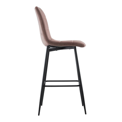 Velours Fauteuils – Velvet Stoelen – Lounge Stoelen – Relaxfauteuils – Zithoeken – Set Van 2 Antique Pink – Zwart Houten Frame – Comfortabele Rugleuning Met Voetensteun