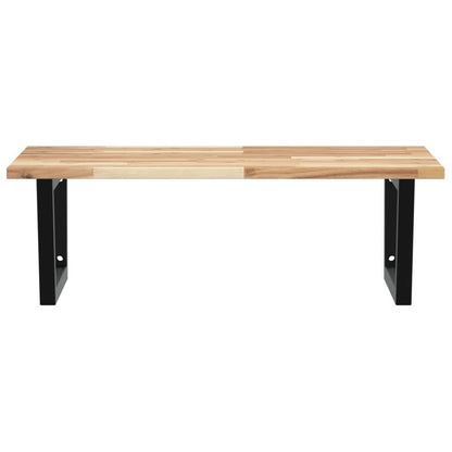 Wall-Mounted Shelf for Sinks Made of Steel And Acacia Wood.