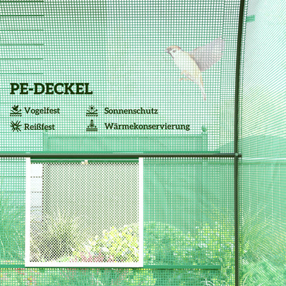 Kas – Tuinkas – Groentekas – Plantentunnel – Kweekkas – Groen – 245x200x198 CM – Gegalvaniseerd Stalen Frame Met PE Folie