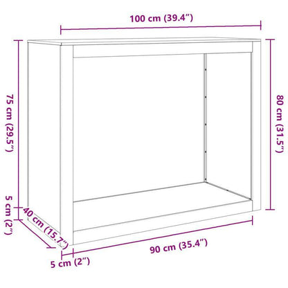 Houtopslag – Brandhoutrek – Haardhoutopslag – Houtberging – Houtrek – Gegalvaniseerd Staal – 100x40x80 cm – Stevig & Roestbestendig