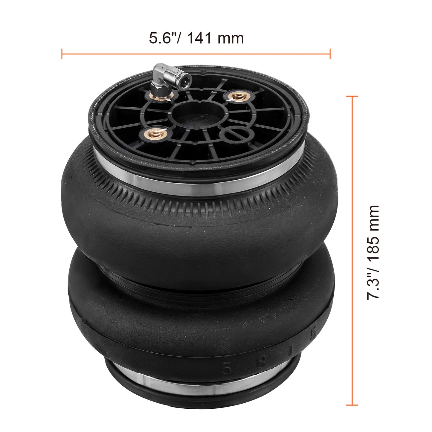 Luchtvering – Luchtbalg – Veersysteem – Airbags – Ophanging – Verstelbare Luchtdruk 5-100 PSI – Draagvermogen 2268 kg