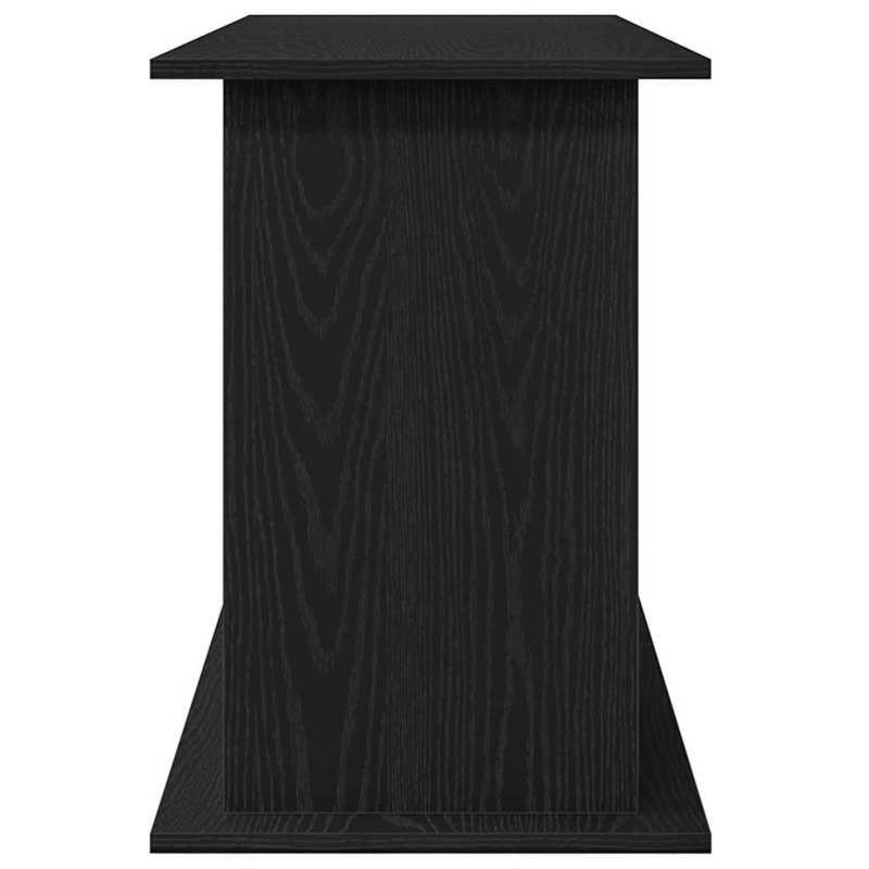 Aquariumkast – Aquariumstandaard – Aquariummeubel – Vissenkast – Aquariummeubelstuk – Zwart – Massief Eikenhout – Stevig 121x41x58 cm