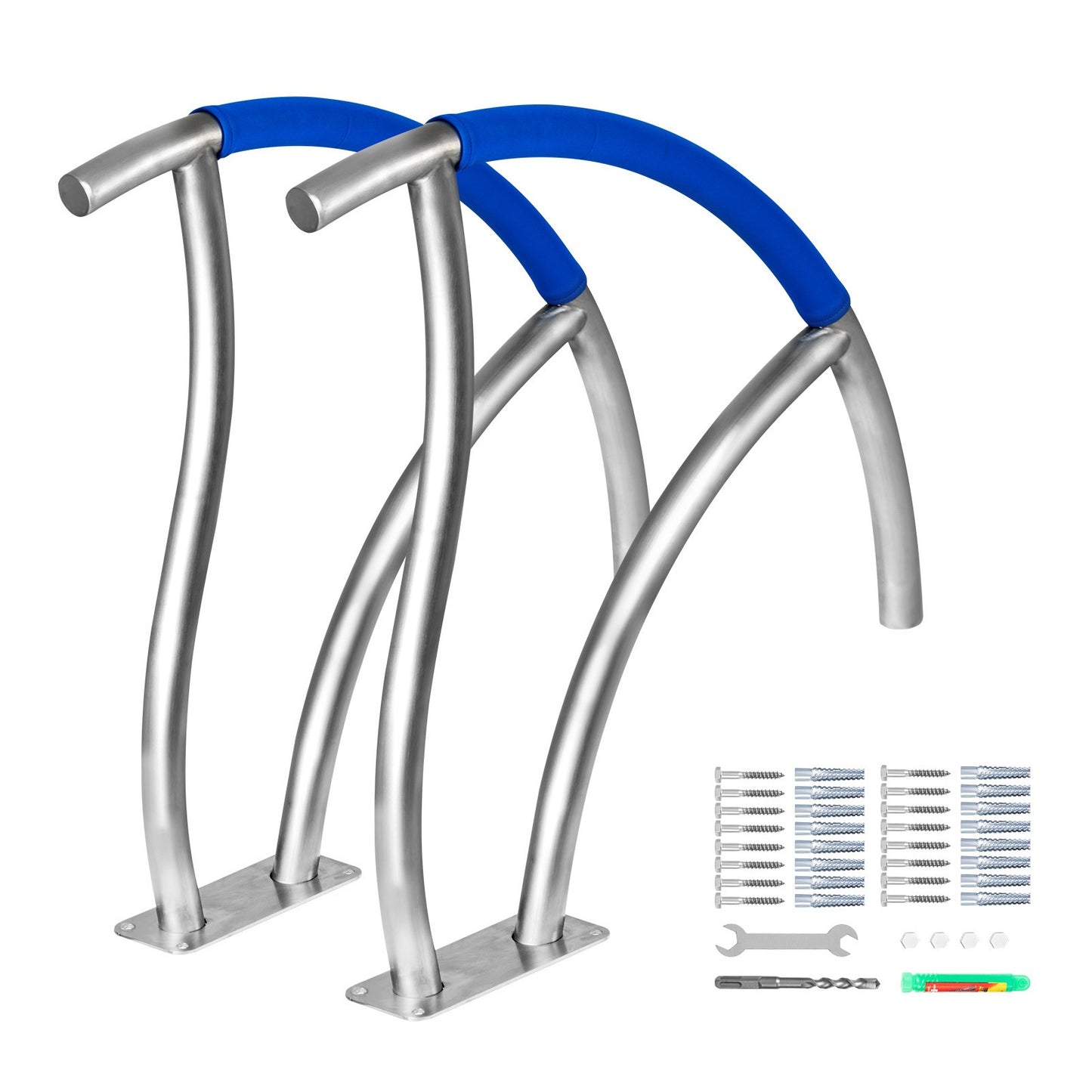 Zwembadtrapleuning – Pool Handrail – Zwembad Leuning – Trapleuning – Beugel – Roestvrij Staal – 76 cm Hoog – Draagvermogen 170 kg