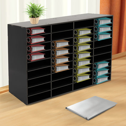 Documenthouder – Documenten Organizer – Vakkenkast – Archiefkast – Bureau Organizer – 36 Vakken – Stevig PVC Board – Draagvermogen 80 kg – Zwart
