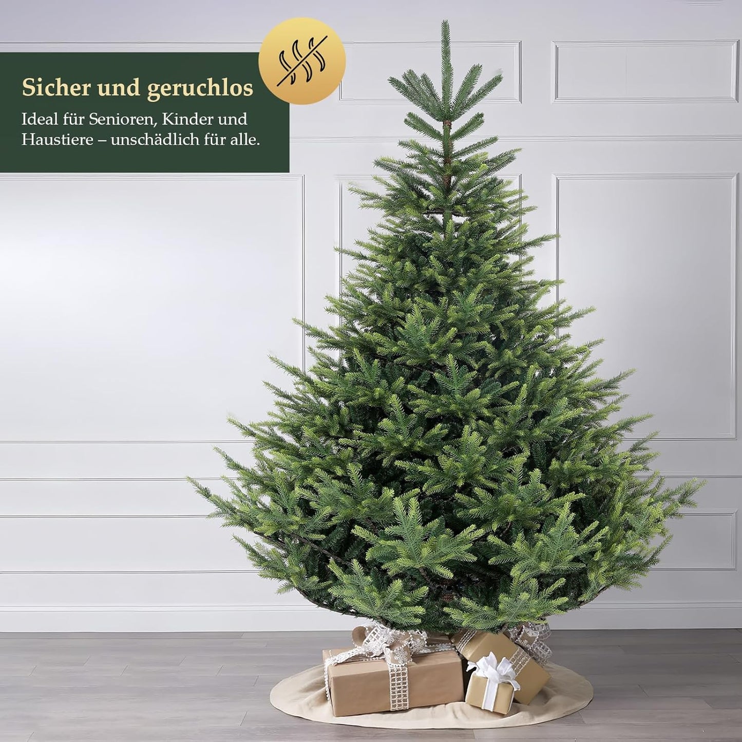 kunstkerstboom – kunstboom – nepkerstboom – kerstboom decoratie – PVC kerstboom – 210 cm – realistisch vouwsysteem – stevige metalen standaard